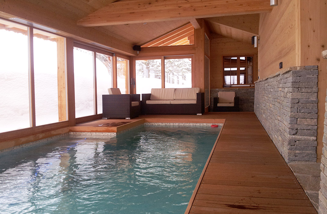 Piscine intérieure de chalet, Verbier