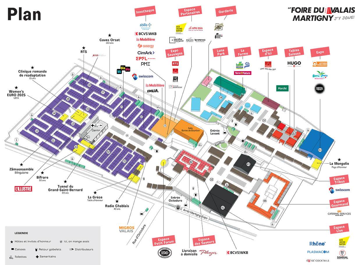 Foire du Valais 2024, plan