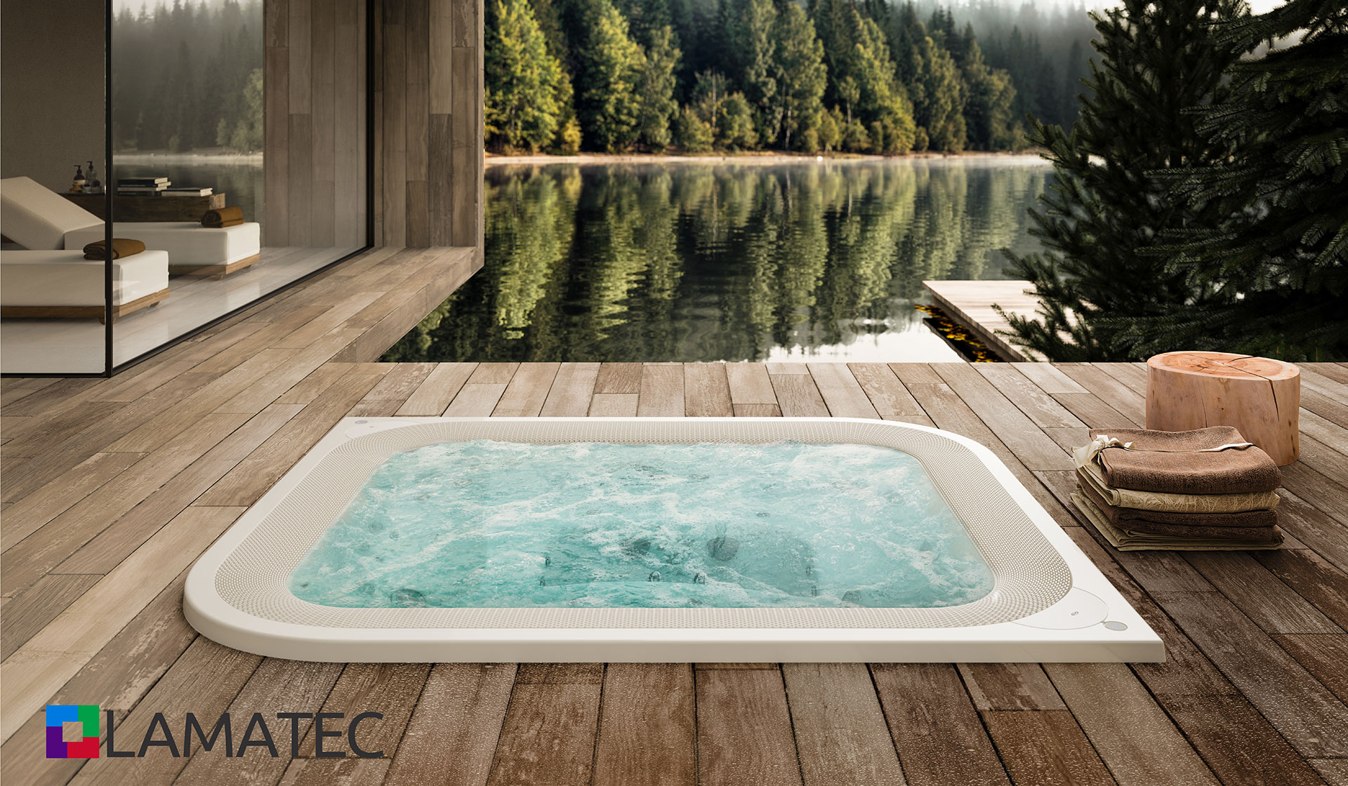 Portes ouvertes Lamatec -Spa Jacuzzi encastré sur terrasse